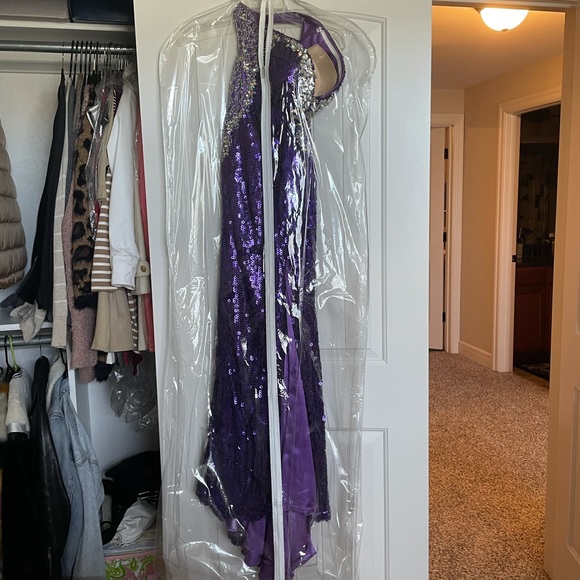 Tony Bowls Purple Prom Dress Style 113711 - Picture 8 of 12